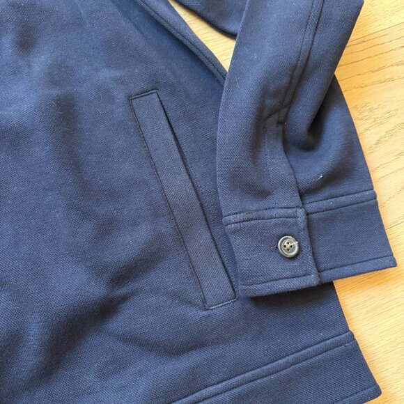 NWT Men's Full Zip Knit Sweater Banana Republic, Navy Blue XL TALL - Picture 2 of 5